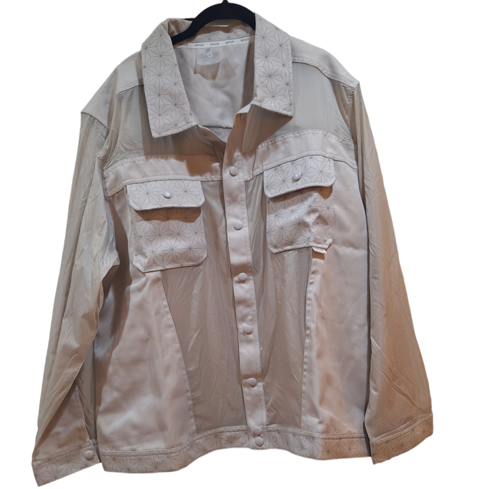 Disney Parks EPCOT Spaceship Earth Button Down Shirt Jacket Men's XXL NEW